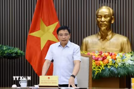 Phó Thủ tướng Nguyễn Văn Thắng phát biểu tại cuộc họp. (Ảnh: TTXVN phát)