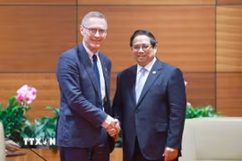 Thủ tướng Phạm Minh Chính tiếp ông Donal Brown, Phó Chủ tịch Quỹ Phát triển Nông nghiệp quốc tế (IFAD). (Ảnh: Dương Giang/TTXVN)