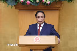 Thủ tướng Phạm Minh Chính chủ trì Phiên họp Chính phủ thường kỳ tháng 3 năm 2026 và Hội nghị Chính phủ trực tuyến với địa phương. (Ảnh: Dương Giang/TTXVN)