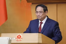 Thủ tướng Phạm Minh Chính chủ trì Phiên họp Chính phủ thường kỳ tháng 3 năm 2026 và Hội nghị Chính phủ trực tuyến với địa phương. (Ảnh: Dương Giang/TTXVN)