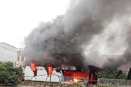 Hiện trường vụ cháy. (Nguồn: VOV)