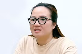 Hoàng Hường tại cơ quan công an. (Nguồn: VTV)