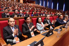Các đại biểu dự phiên họp trù bị Đại hội XIV của Đảng. (Ảnh: TTXVN)