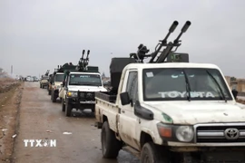 Lực lượng an ninh Syria được triển khai tại thành phố Aleppo. (Ảnh: THX/TTXVN)