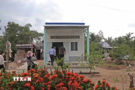 Tính đến ngày 17/6, tỉnh Cà Mau đã xây mới, sửa chữa hoàn thành 4.400 căn nhà, đạt 100% kế hoạch đề ra. (Ảnh: Huỳnh Anh/TTXVN)