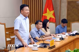 Phó Thủ tướng Lê Thành Long phát biểu. (Ảnh: Phạm Kiên/TTXVN)
