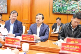 Chủ tịch Ủy ban Nhân dân tỉnh Bắc Ninh Phạm Hoàng Sơn tại buổi làm việc. (Nguồn: Báo Bắc Ninh)