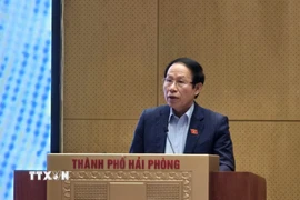 Ông Lê Tiến Châu, Bí thư Thành ủy Hải Phòng. (Ảnh: Minh Thu/TTXVN)