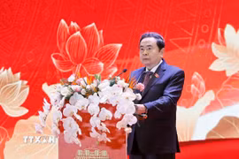 Chủ tịch Quốc hội Trần Thanh Mẫn phát biểu khai mạc hội nghị. (Ảnh: Doãn Tấn/TTXVN)