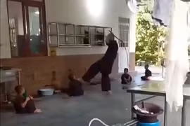 Hình ảnh về vụ việc. (Ảnh: Cắt từ clip)