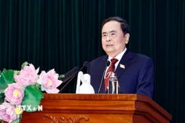 Chủ tịch Quốc hội Trần Thanh Mẫn phát biểu. (Ảnh: Doãn Tấn/TTXVN)