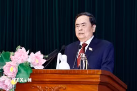 Chủ tịch Quốc hội Trần Thanh Mẫn phát biểu. (Ảnh: Doãn Tấn/TTXVN)