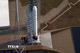 Tên lửa đẩy New Glenn của Tập đoàn Blue Origin (Mỹ). (Ảnh: Blue Origin/TTXVN)