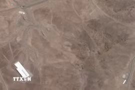 Hình ảnh vệ tinh về cơ sở hạt nhân Fordow ở Qom, Iran, ngày 22/6. (Ảnh: BERNAMA/TTXVN)