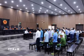 Quang cảnh phiên tòa. (Ảnh: Phạm Kiên/TTXVN)