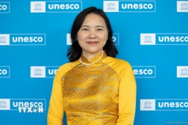 Đại sứ Nguyễn Thị Vân Anh, Trưởng Phái đoàn thường trực Việt Nam bên cạnh UNESCO. (Ảnh: Thu Hà/TTXVN)