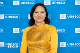 Đại sứ Nguyễn Thị Vân Anh, Trưởng Phái đoàn thường trực Việt Nam bên cạnh UNESCO. (Ảnh: Thu Hà/TTXVN)