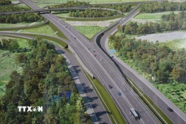 Phối cảnh dự án cao tốc Thành phố Hồ Chí Minh-Thủ Dầu Một-Chơn Thành. (Ảnh: TTXVN phát)