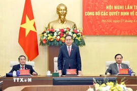 Chủ tịch Quốc hội Trần Thanh Mẫn phát biểu. (Ảnh: Doãn Tấn/TTXVN)