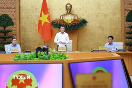 Thủ tướng Lê Minh Hưng chủ trì phiên họp. (Ảnh: Dương Giang/TTXVN)