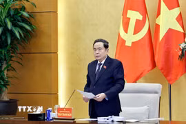 Chủ tịch Quốc hội Trần Thanh Mẫn phát biểu. (Ảnh: Doãn Tấn/TTXVN)