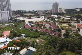 Bãi đất trống Chợ Vũng Tàu, phường Thắng Tam, thành phố Vũng Tàu được UBND tỉnh Bà Rịa-Vũng Tàu đấu giá. (Ảnh: Hoàng Nhị/TTXVN)