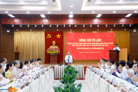 Tổng Bí thư, Chủ tịch nước Tô Lâm phát biểu chỉ đạo tại cuộc làm việc với Ban Thường vụ Tỉnh ủy Quảng Trị. (Ảnh: Thống Nhất/TTXVN)