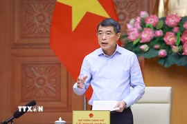 Thủ tướng Lê Minh Hưng làm việc với lãnh đạo Bộ Giáo dục và Đào tạo. (Ảnh: Dương Giang/TTXVN)