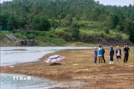 Địa điểm xảy ra vụ đuối nước thương tâm khiến 3 nữ sinh bị đuối nước và tử vong. (Ảnh: TTXVN phát)