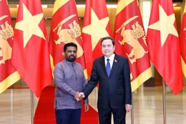 Chủ tịch Quốc hội Trần Thanh Mẫn hội kiến Tổng thống Sri Lanka Anura Kumara Dissanayaka. (Ảnh: Doãn Tấn/TTXVN)