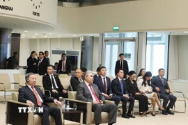 Tổng Bí thư Tô Lâm thăm Trung tâm Tài chính quốc tế Astana. (Ảnh: Thống Nhất/TTXVN)