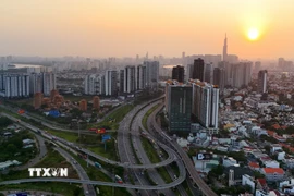 Quy hoạch Thành phố Hồ Chí Minh thời kỳ 2021-2030, tầm nhìn đến 2050 xác định Thành phố Hồ Chí Minh sẽ phát triển theo mô hình đô thị đa trung tâm. (Ảnh: Hồng Đạt/TTXVN)