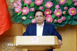 Thủ tướng Phạm Minh Chính chủ trì Phiên họp thứ 4 của Ban Chỉ đạo Trung ương về chính sách nhà ở và thị trường bất động sản. (Ảnh: Dương Giang/TTXVN)