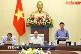 Phó Chủ tịch Quốc hội Nguyễn Khắc Định phát biểu. (Ảnh: Doãn Tấn/TTXVN)