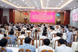 Hơn 22.000 cán bộ Đảng viên tỉnh Cà Mau học tập quán triệt Chỉ thị 07 của Bộ Chính trị. (Ảnh: Trung Hiếu/TTXVN)