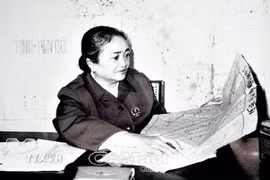 Nữ tướng Nguyễn Thị Định tại Bộ Chỉ huy Miền trong kháng chiến chống Mỹ. (Ảnh: Tư liệu/TTXVN phát)