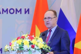 Đại sứ Đặc mệnh toàn quyền Liên bang Nga tại Việt Nam Gennady Stepanovich Bezdetko phát biểu. (Ảnh: An Đăng/TTXVN)