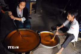 Đường phên Bó Tờ là 1 trong 24 sản phẩm OCOP đạt chuẩn 3 sao cấp tỉnh Cao Bằng. (Ảnh: Chu Hiệu/TTXVN)