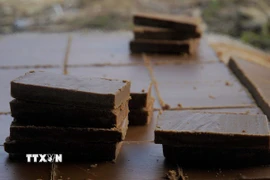 Sản phẩm đường phên của làng nghề Bó Tờ. (Ảnh: Chu Hiệu/TTXVN)