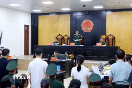 Quang cảnh phiên tòa. (Ảnh: Phạm Kiên/TTXVN)