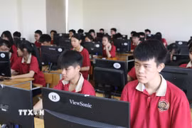 Sinh viên trường Đại học Vinh. (Ảnh: Bích Huệ/TTXVN)