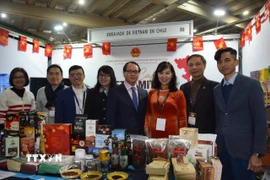 Đại sứ quán Việt Nam tại Chile đã tham gia Hội chợ ExpoCafé 2025 tại Santiago. (Ảnh: TTXVN phát)