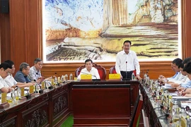 Bí thư Tỉnh ủy Quảng Bình Lê Ngọc Quang phát biểu tại hội nghị. (Nguồn: Báo Quảng Bình)