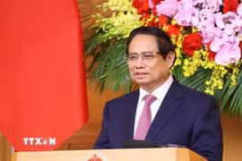 Thủ tướng Phạm Minh Chính phát biểu chỉ đạo. (Ảnh: Văn Điệp/TTXVN)