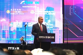 Phó Thủ tướng Malaysia, Tiến sỹ Ahmad Zahid Hamidi phát biểu khai mạc sự kiện. (Ảnh:Hằng Linh/TTXVN)