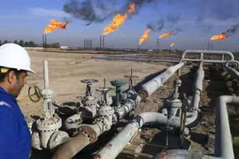 Đường ống dẫn dầu tại tỉnh Kirkuk, Iraq. (Nguồn: AP)