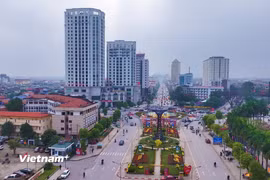 Một góc trung tâm tỉnh Thái Nguyên hiện nay. (Ảnh: Vietnam+)
