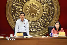 Phó Chủ tịch Quốc hội Nguyễn Doãn Anh phát biểu tại cuộc làm việc với Ủy ban Dân nguyện và Giám sát của Quốc hội. (Ảnh: An Đăng/TTXVN)