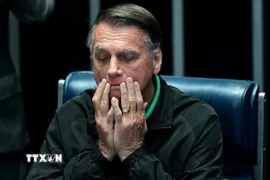 Cựu Tổng thống Brazil Jair Bolsonaro tại Brasilia. (Ảnh: THX/TTXVN)