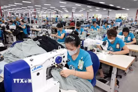 Ngành may đóng góp lớn cho tăng trưởng sản xuất công nghiệp. (Ảnh: Trần Việt/TTXVN)